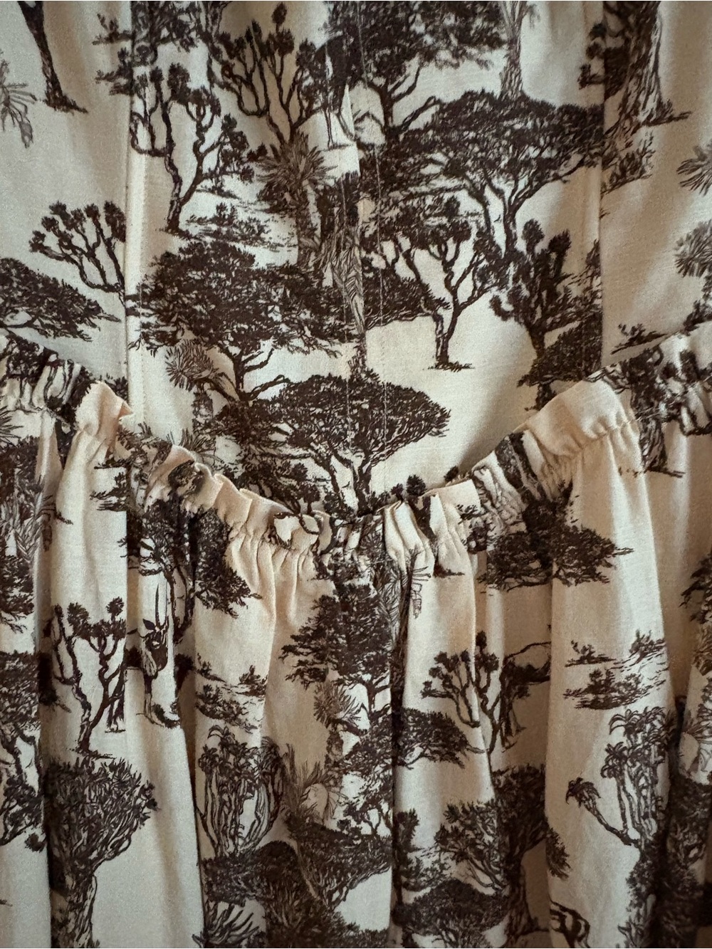 Tuckernuck Hyacinth House Brown Toile Camilla Corset Midi Dress, Size Small - Picture 5 of 9